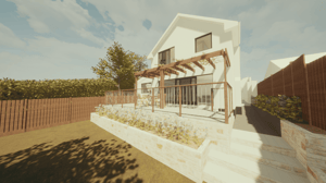 Computer generated image of a new external patio