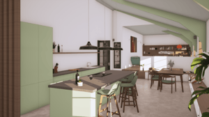 split level house redesigned by Marraum