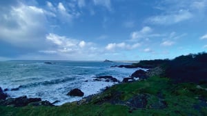 view towards st michael's mount across marazion bay