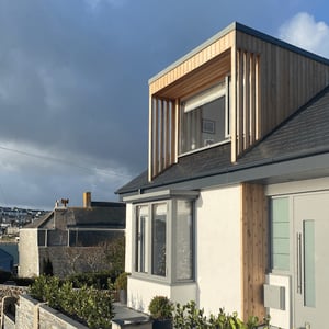 large box dormer with timber clad finish