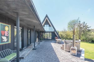 external view of social area with hot tub