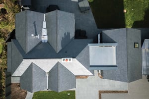 birds eye view of gabled extension