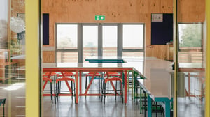 internal view of classroom used for teaching animal husbandry near st austell 