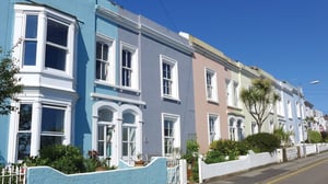 victorian terrace houses all painted different colours