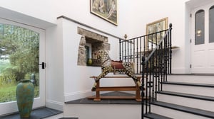 hallway with rocking horse