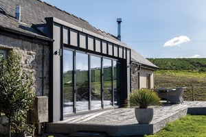 zinc extension with large bifold doors