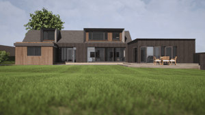 3D rendered design of a full house renovation in Truro, Cornwall