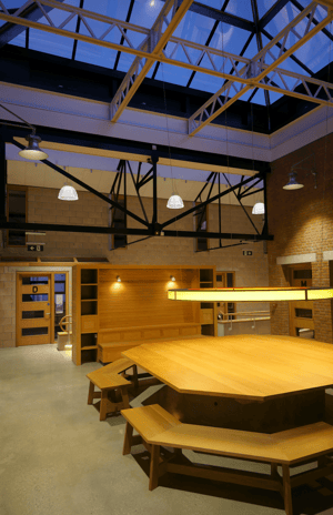 Märraum Architects_Penryn_Warehouse_evening shot internal