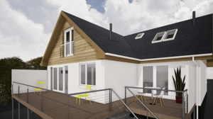 Märraum Architects_Falmouth_Loft conversion_balcony cgi