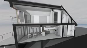 Märraum Architects_Falmouth_Loft conversion_model section