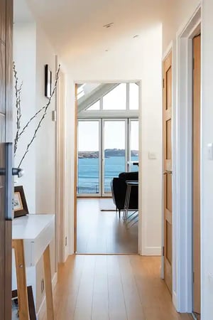 view from hallway towards coastal views